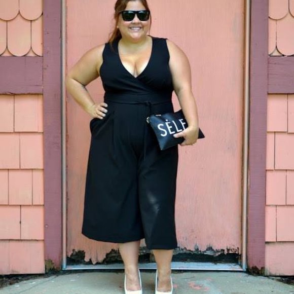 eshakti Pants - eShakti custom fit black jumpsuit PXL